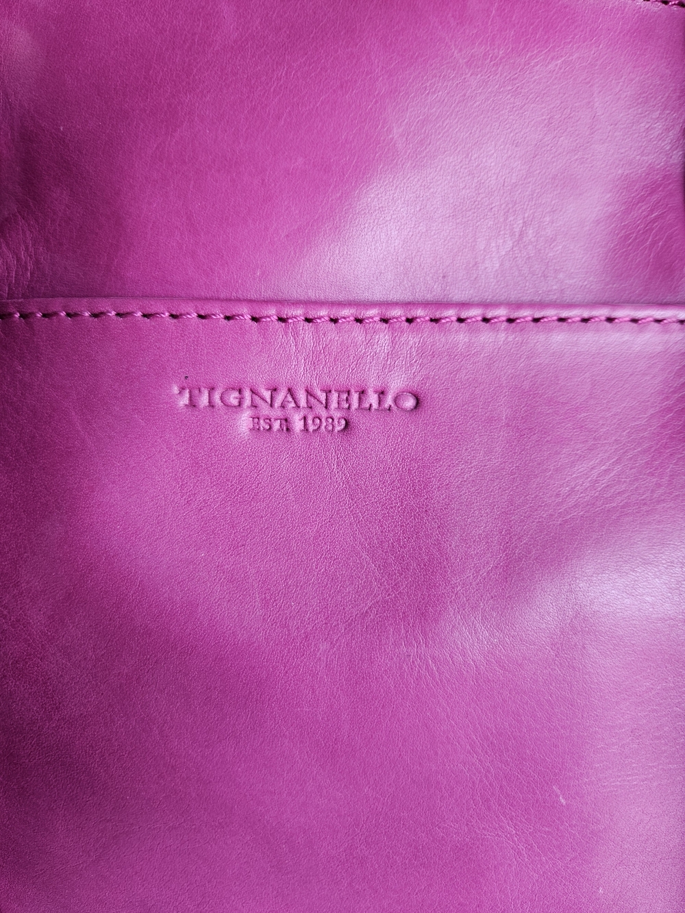 Tignanello Triple Entry Pink Leather Shopper - Picture 2 of 9